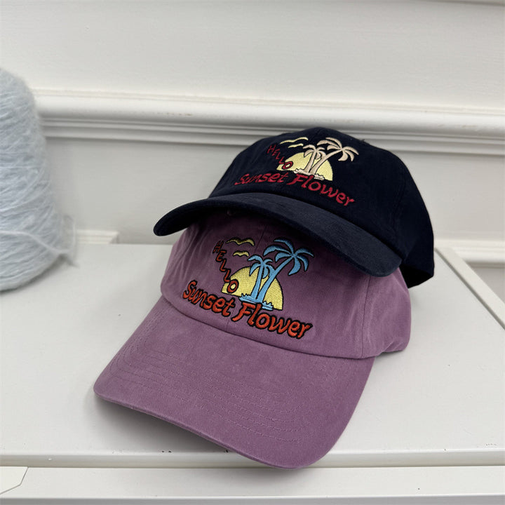 Kvinne Casual Brodert Baseball Caps Skanto