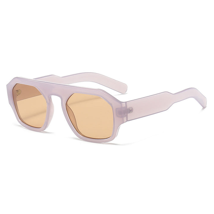 Dame motetrender solbrille i innovativ geometrisk design Skanto