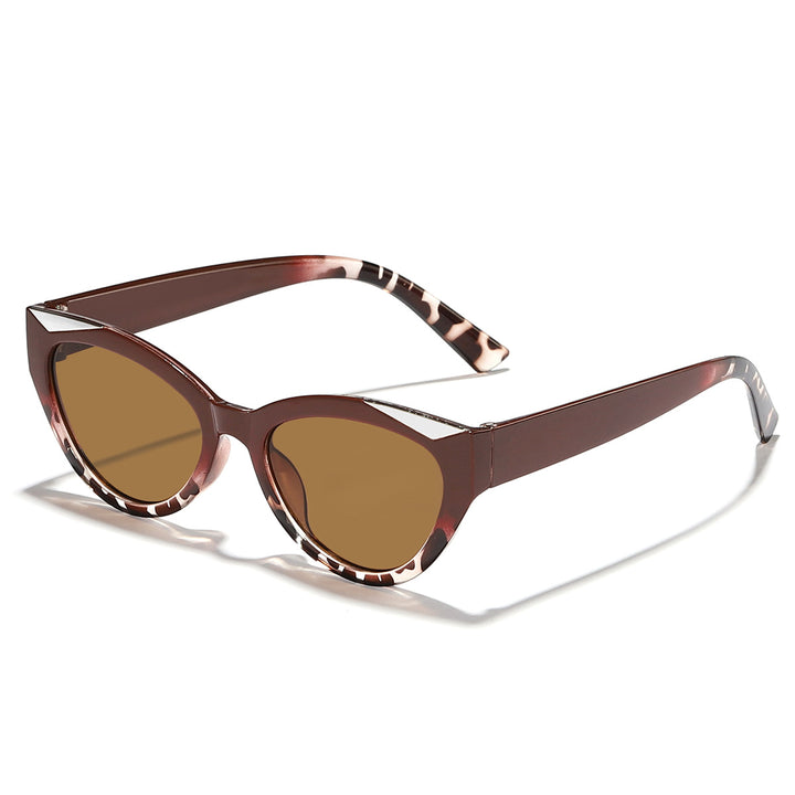Dame moter Cat-Eye solbrille med glitrende detaljer Skanto