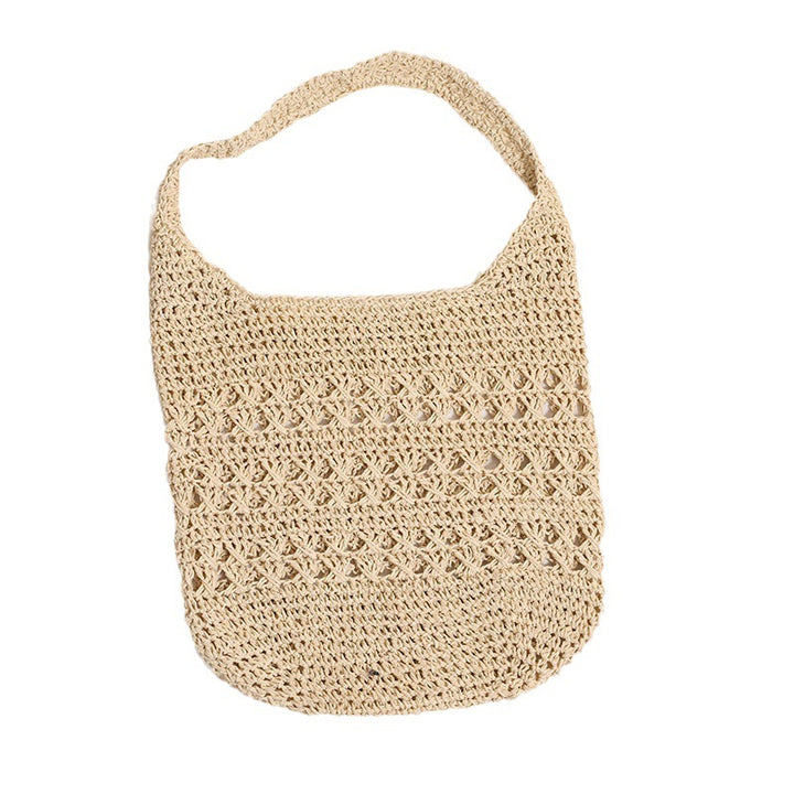 Crocheted shoulder bag with decorative openwork pattern Skanto