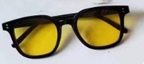 Dame iøynefallende retro-solbriller med gultone glass Skanto