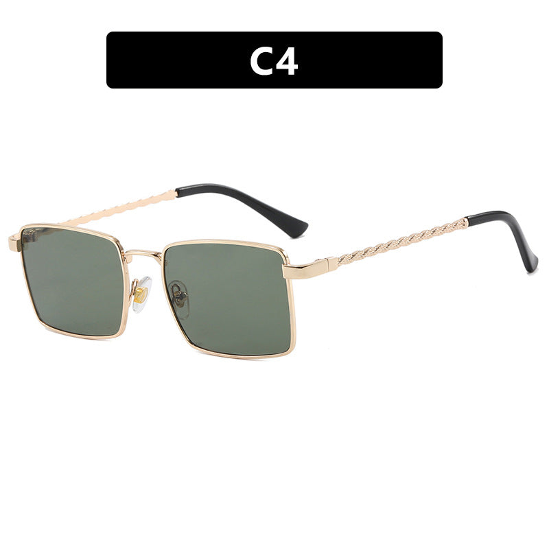 Dame kvadratisk solbrille med elegant metallramme Skanto