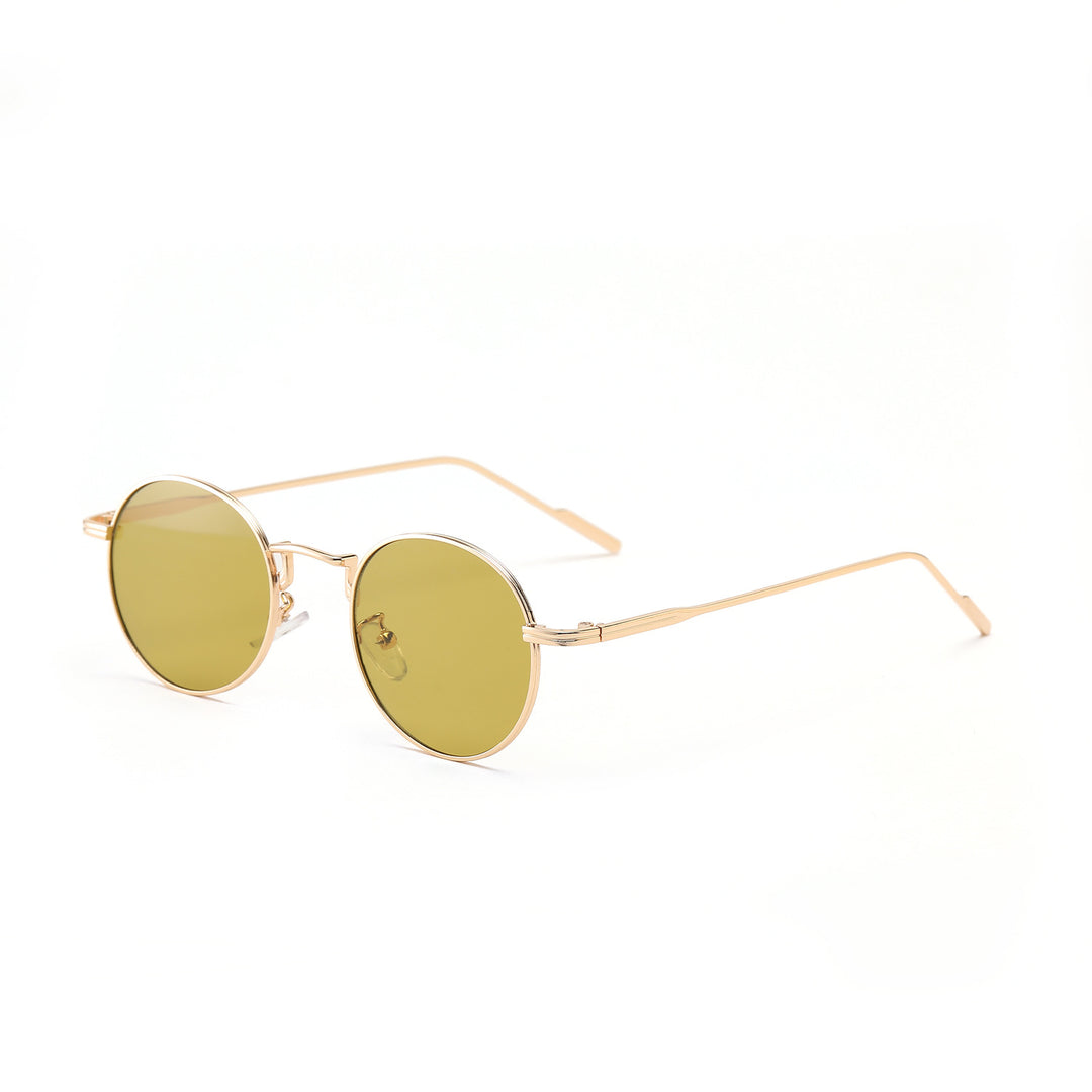 Dame rund modisk solbrille med elegant design Skanto