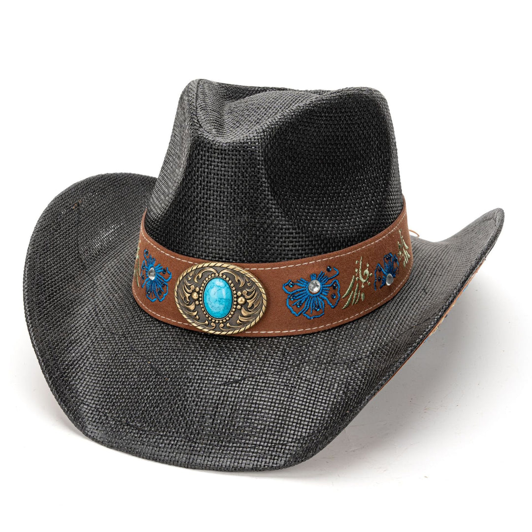 Strå Kort Bred Cowboyhatt – Vestlig Stil | Skanto