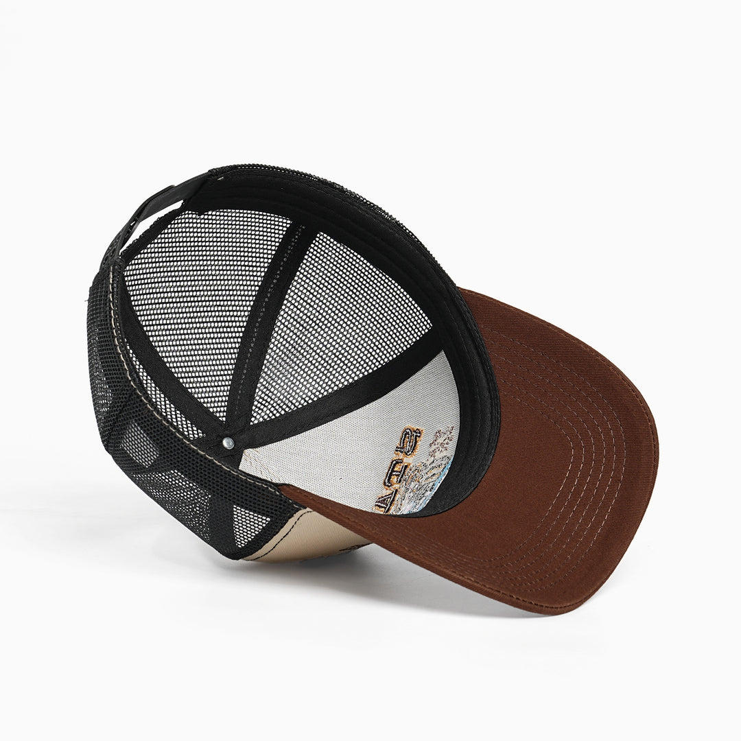 Dame Trucker Caps med stort broderimotiv Skanto
