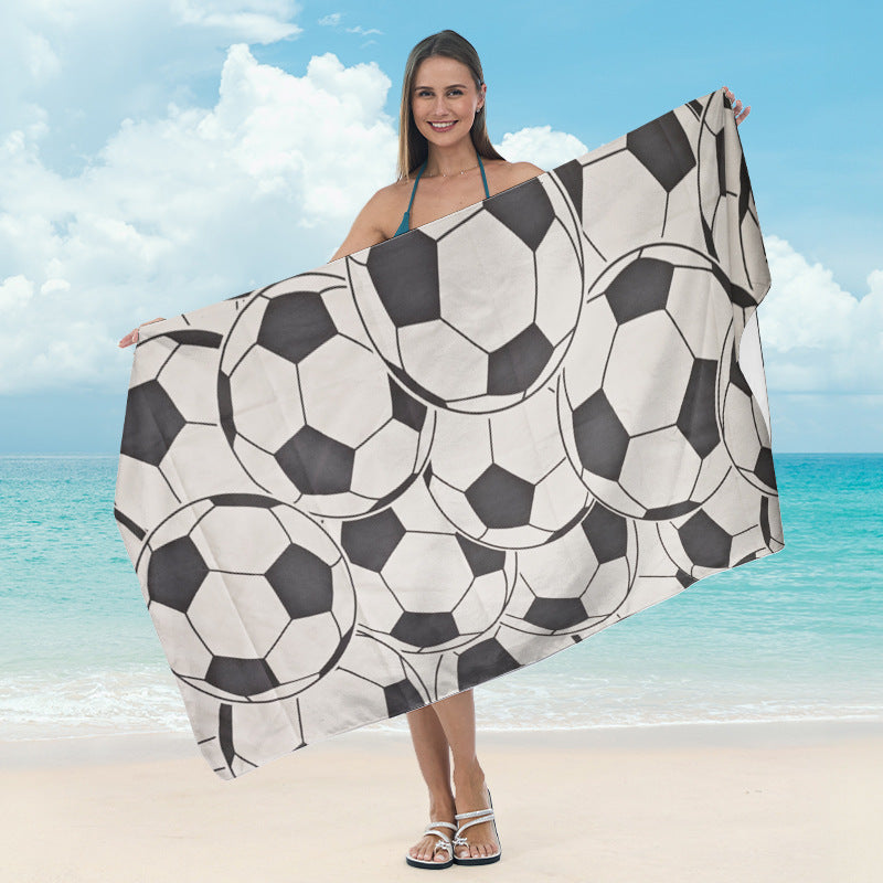 Strandhåndkle med kunstnerisk mandala-design Skanto