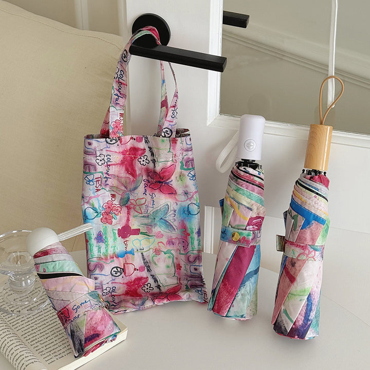 Damer Faltbar Designerveske med kreativt kunstmotiv Skanto