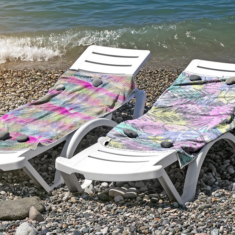 Strandhåndkle i hudvennlig mikrofiber med kreativ mønstermiks Skanto