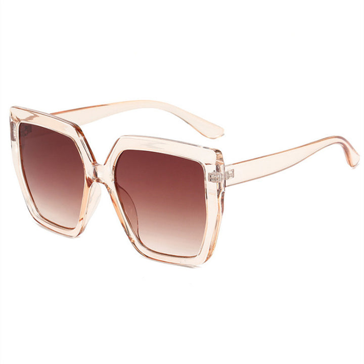 Damen elegant oversized solbrille med luksuriøs ramme Skanto
