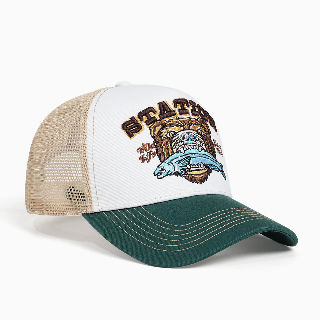 Dame Trucker Caps med stort broderimotiv Skanto
