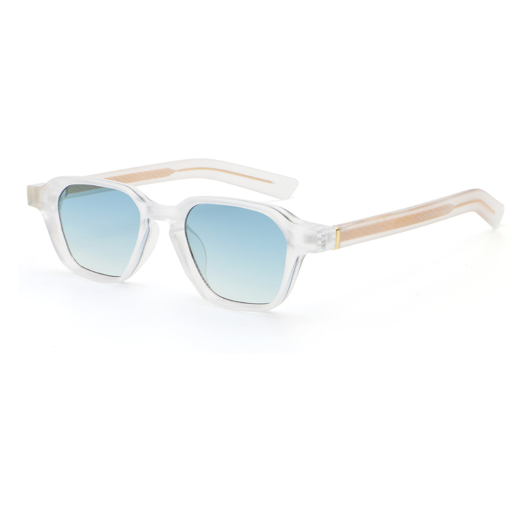 Dame solbrille i spesielt design med kantede glass Skanto