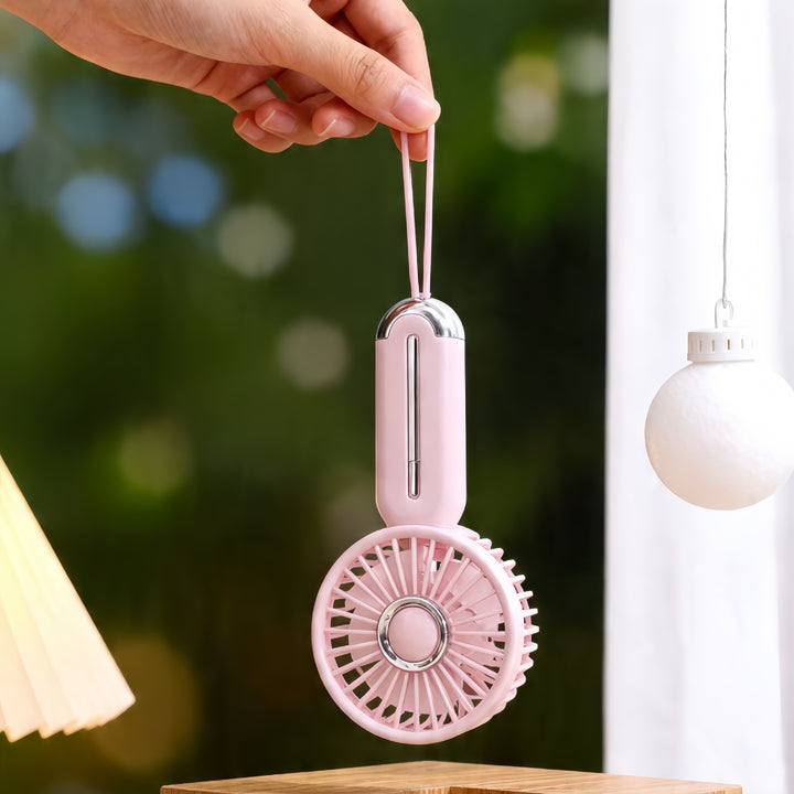 Dame bærbar mini-vifte med USB-ladefunksjon og ergonomisk design Skanto