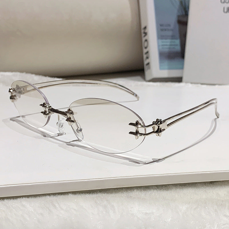 Women's elegant metal glasses with filigree design Skanto