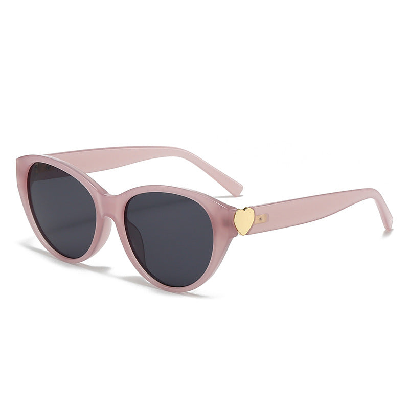 Dame Cat-Eye solbriller med hjerte-motiv Skanto