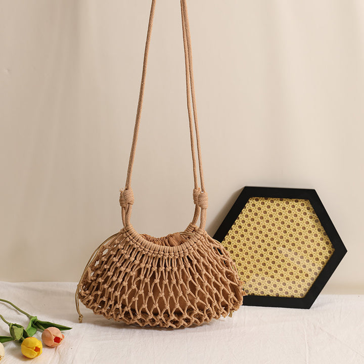 Fine Macrame Crossbody Bag with Reinforced Strap Skanto