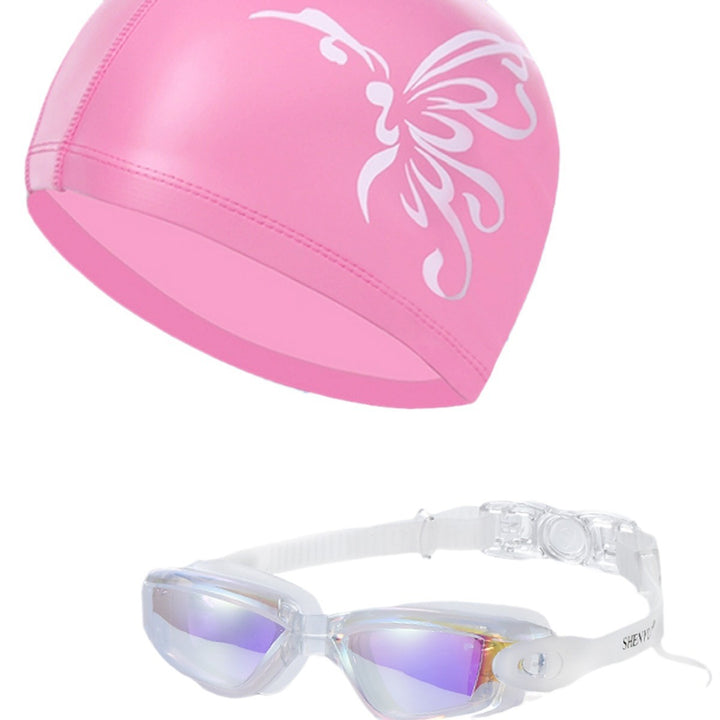 Svømme sett med komfort svømmebrille og trendy svømmehette Skanto