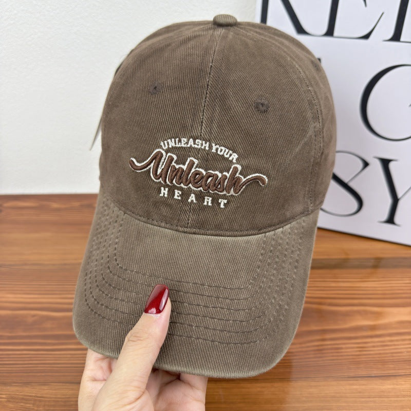 Kvinnens broderte hjerte grafisk baseballcap Skanto