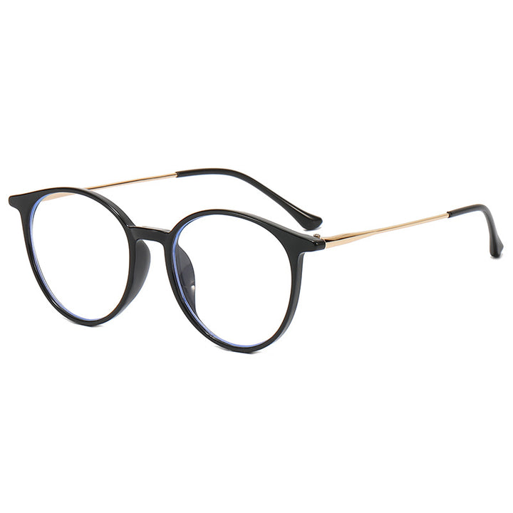 Dame modische runde briller med filigran design Skanto