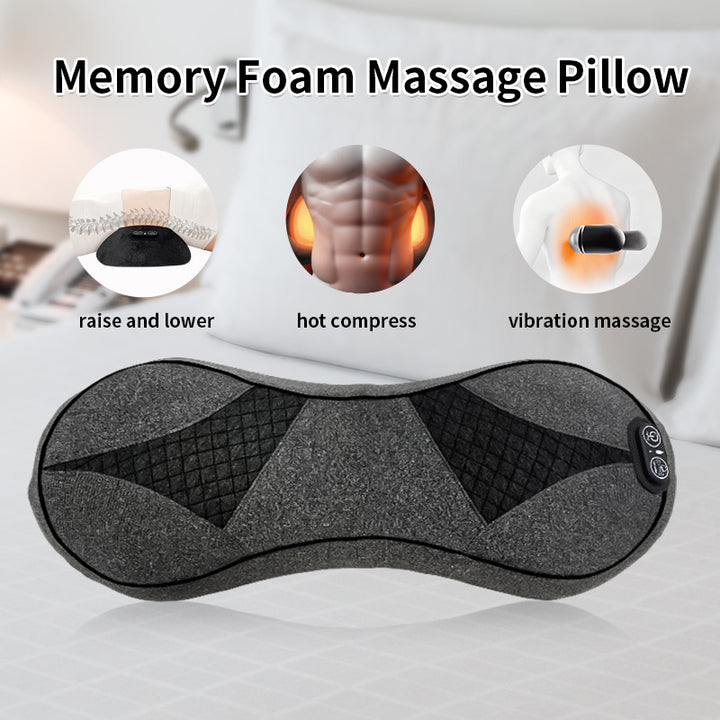 Ergonomisk nakke massasjepute med varmefunksjon og USB-ladefunksjon Skanto