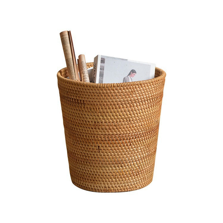 Damer Elegant håndfl woven kurv med praktiske håndtak Skanto