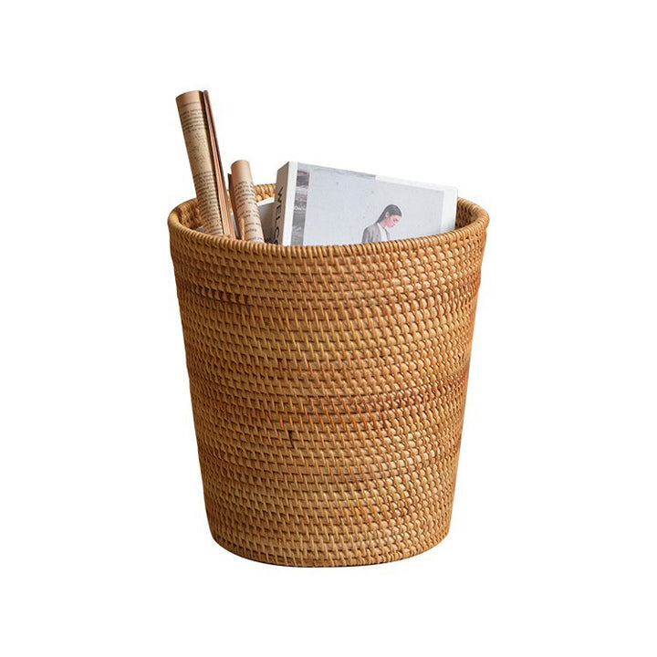 Damer Elegant håndfl woven kurv med praktiske håndtak Skanto
