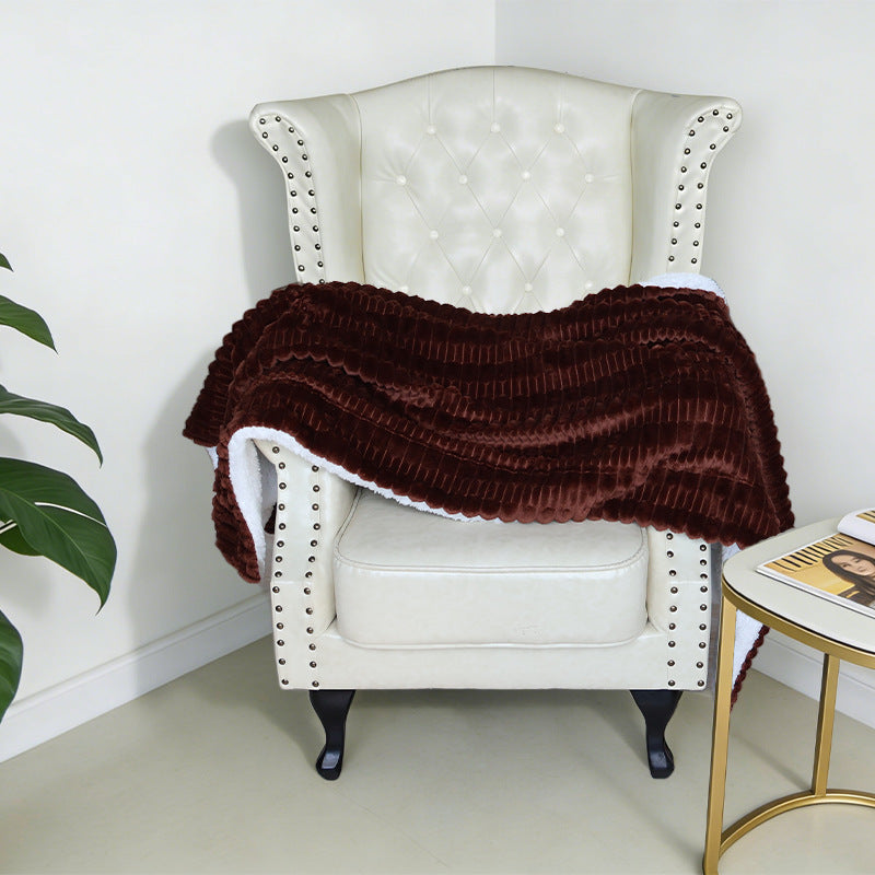 Dame Koselig Struktur-Fleece-Teppe Skanto
