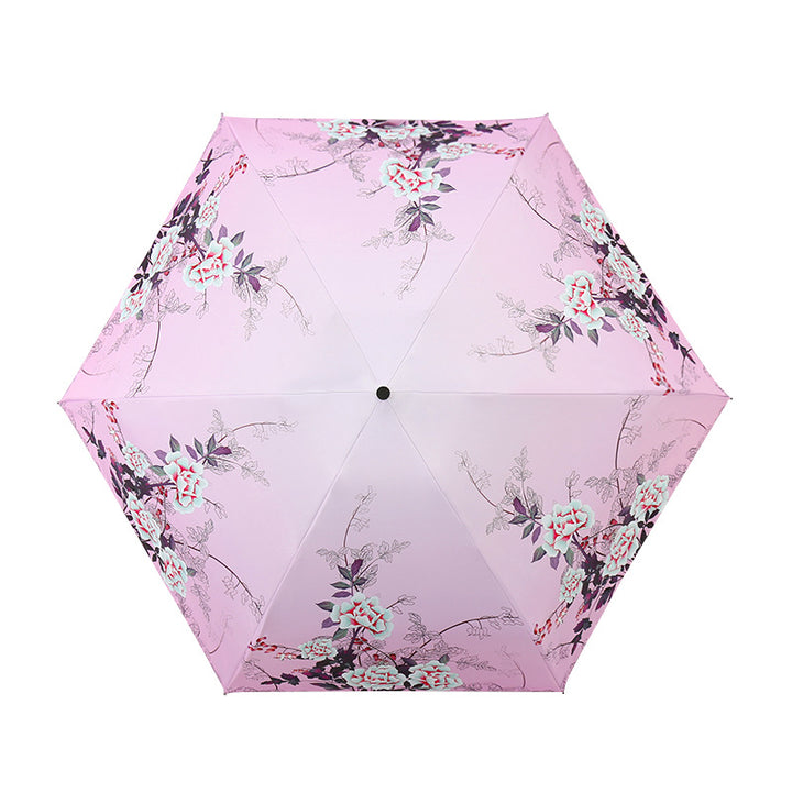 Dames Elegant Paraply med utsøkt blomsterdesign Skanto