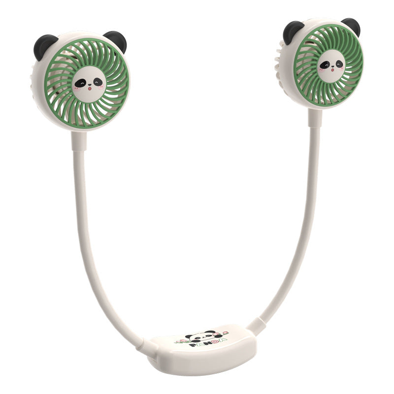 Unisex Bærbar Dobbelte vifte i Panda-design Skanto