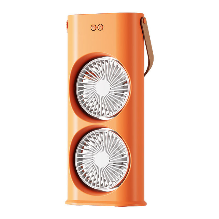 Unisex Dual-Head Bærbar Kjøle Vifte Skanto