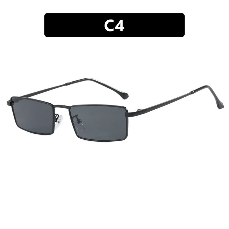Women's square sunglasses with metal frame and comfortable nose padding Skanto