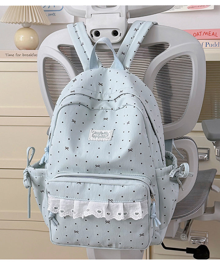Sjarmerende Prikket Designer Skole Ryggsekk
