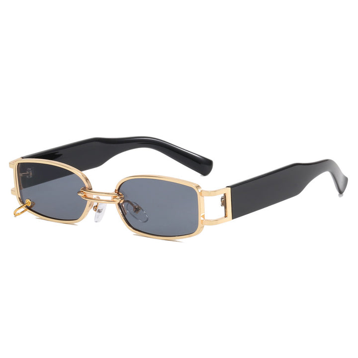 Women's fashionable sunglasses with innovative rectangular design and elegant metal accents Skanto