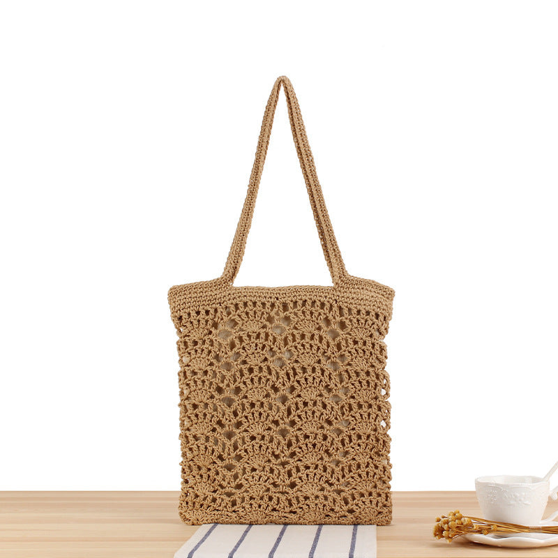 Makramee Strandveske med Håndvevd Design Skanto