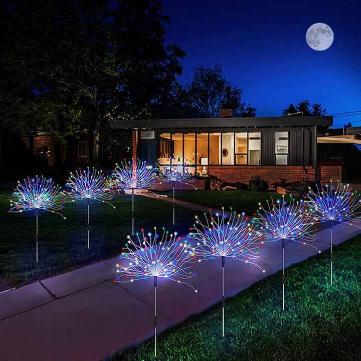 Sparkler-stil solenergi LED hage stake lys med dynamisk fyrverkeri-effekt Skanto