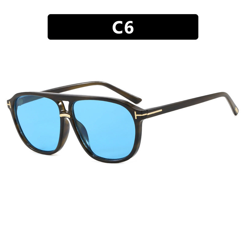 Women's square sunglasses with luxurious tortoise pattern and polarized lenses Skanto