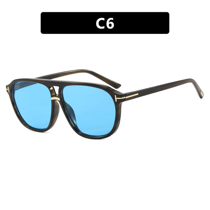 Women's square sunglasses with luxurious tortoise pattern and polarized lenses Skanto
