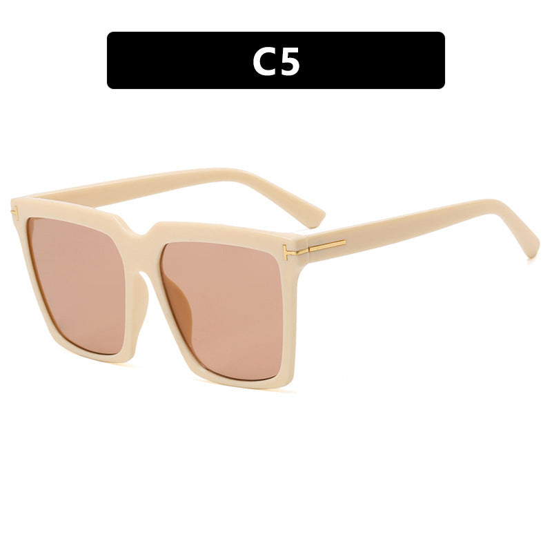 Dame oversized solbriller med elegant og polariserende glassdesign Skanto