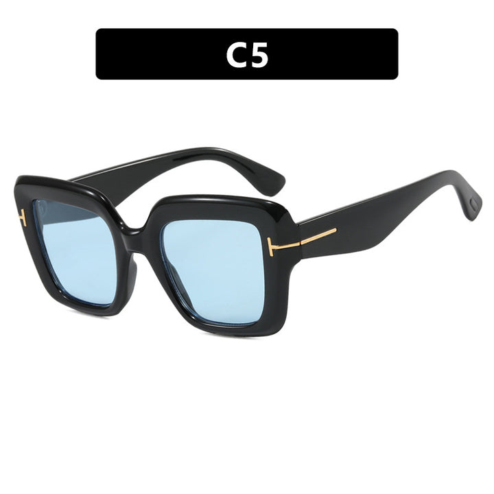 Women's square sunglasses with comfortable plastic frame and UV protection Skanto