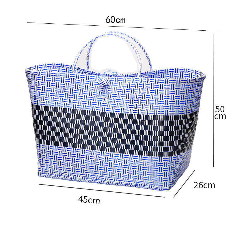 Stor kapasitet vevd handlebag Skanto