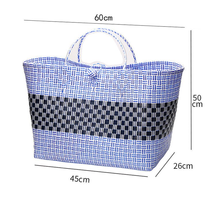 Stor kapasitet vevd handlebag Skanto