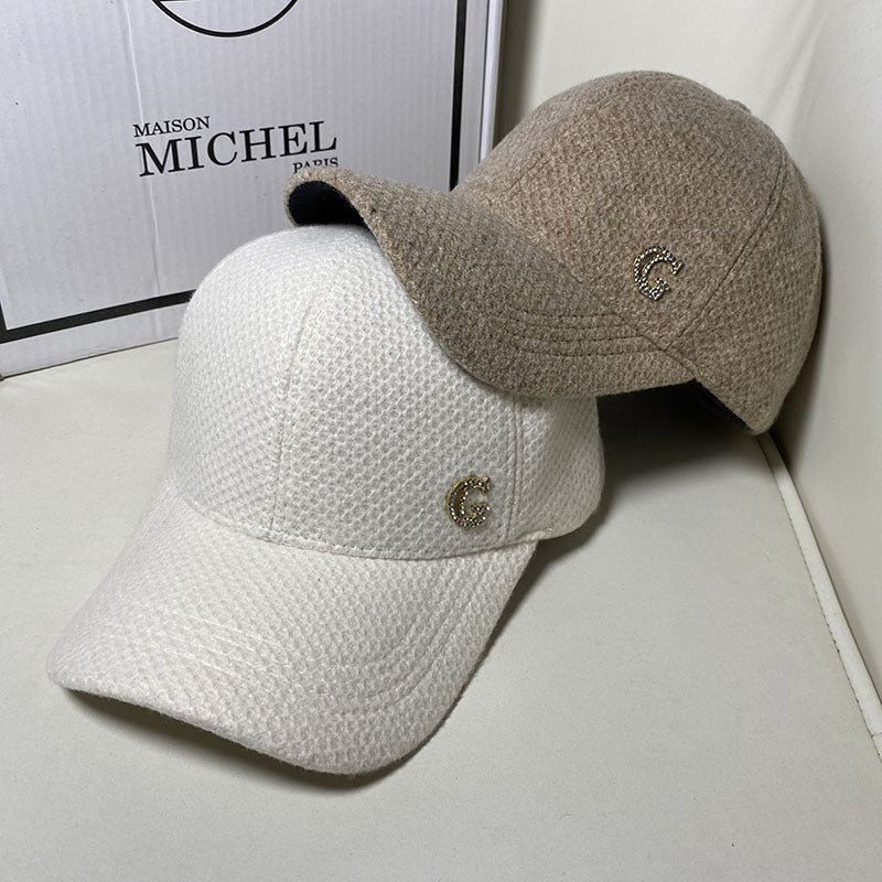 Kvinne Elegant Ullblandings Baseball Cap Skanto