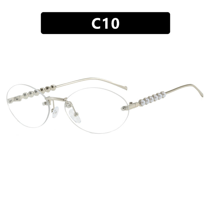 Women's stylish oval sunglasses with elegant decorations Skanto