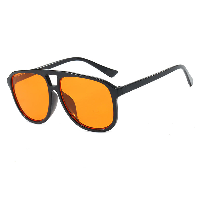 Women's fashionable sunglasses with transparent frame and blue lenses Skanto