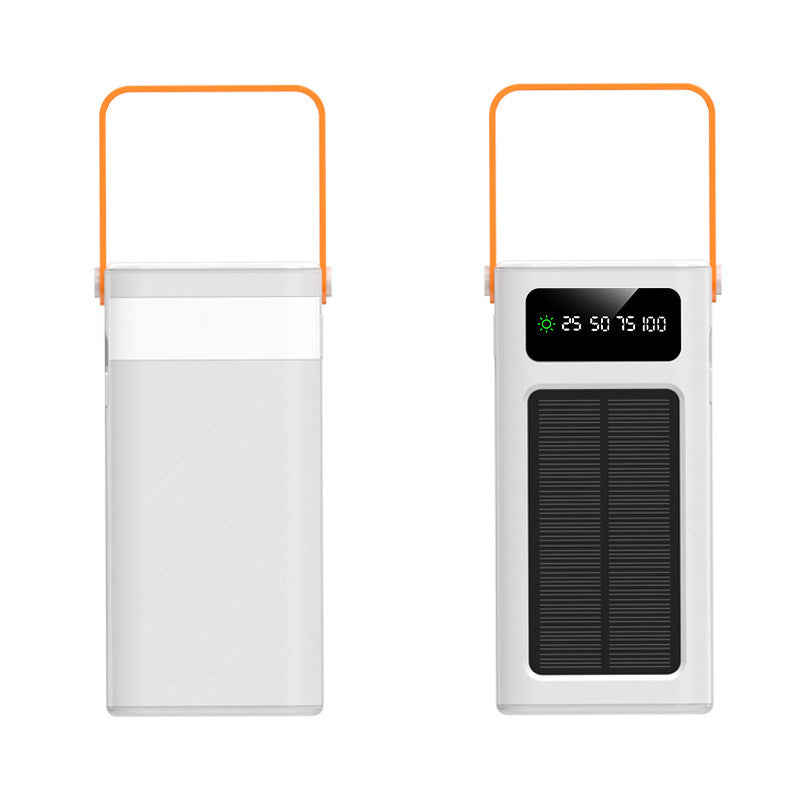 Bærbar solcelle powerbank med digital skjerm og praktisk bæresnor Skanto