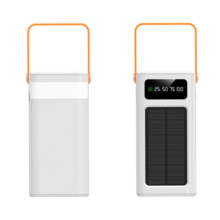 Bærbar solcelle powerbank med digital skjerm og praktisk bæresnor Skanto