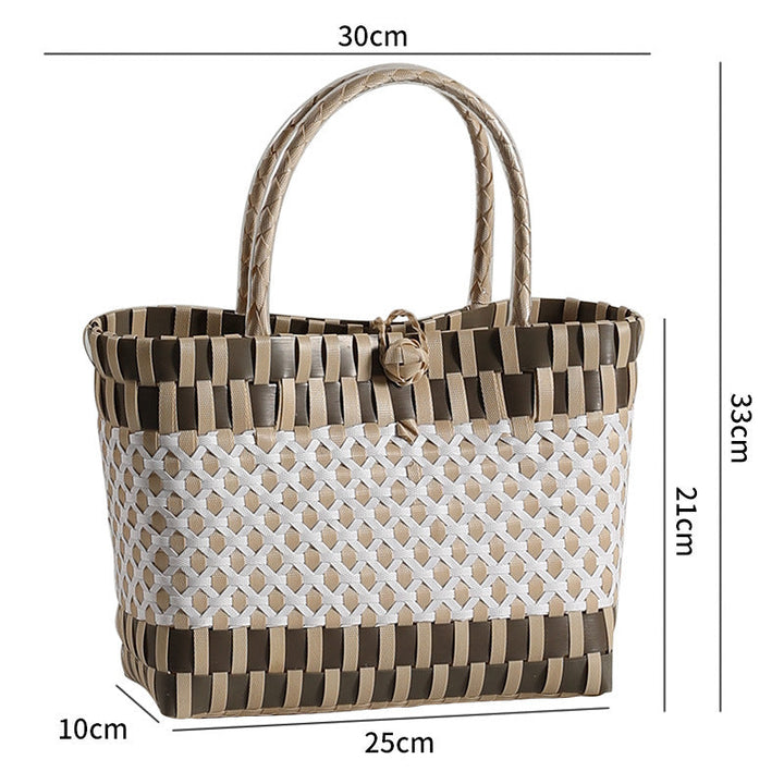 Stilig Vevd Strand Tote Skanto