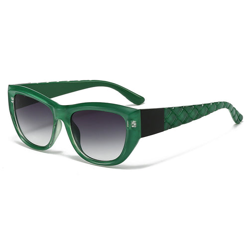 Dame Cat-Eye solbrille med elegant, transparent ramme Skanto