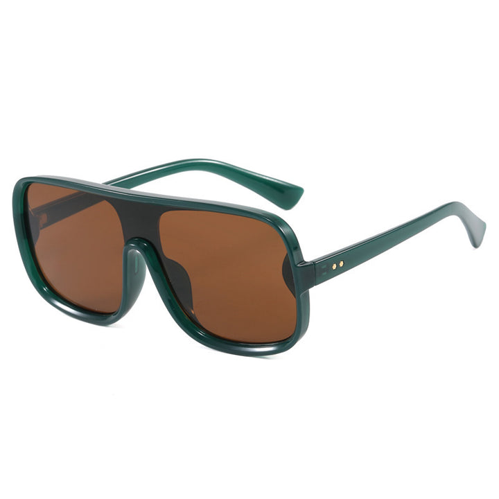 Dame moteriktig Shield-solbrille med innovativ design Skanto