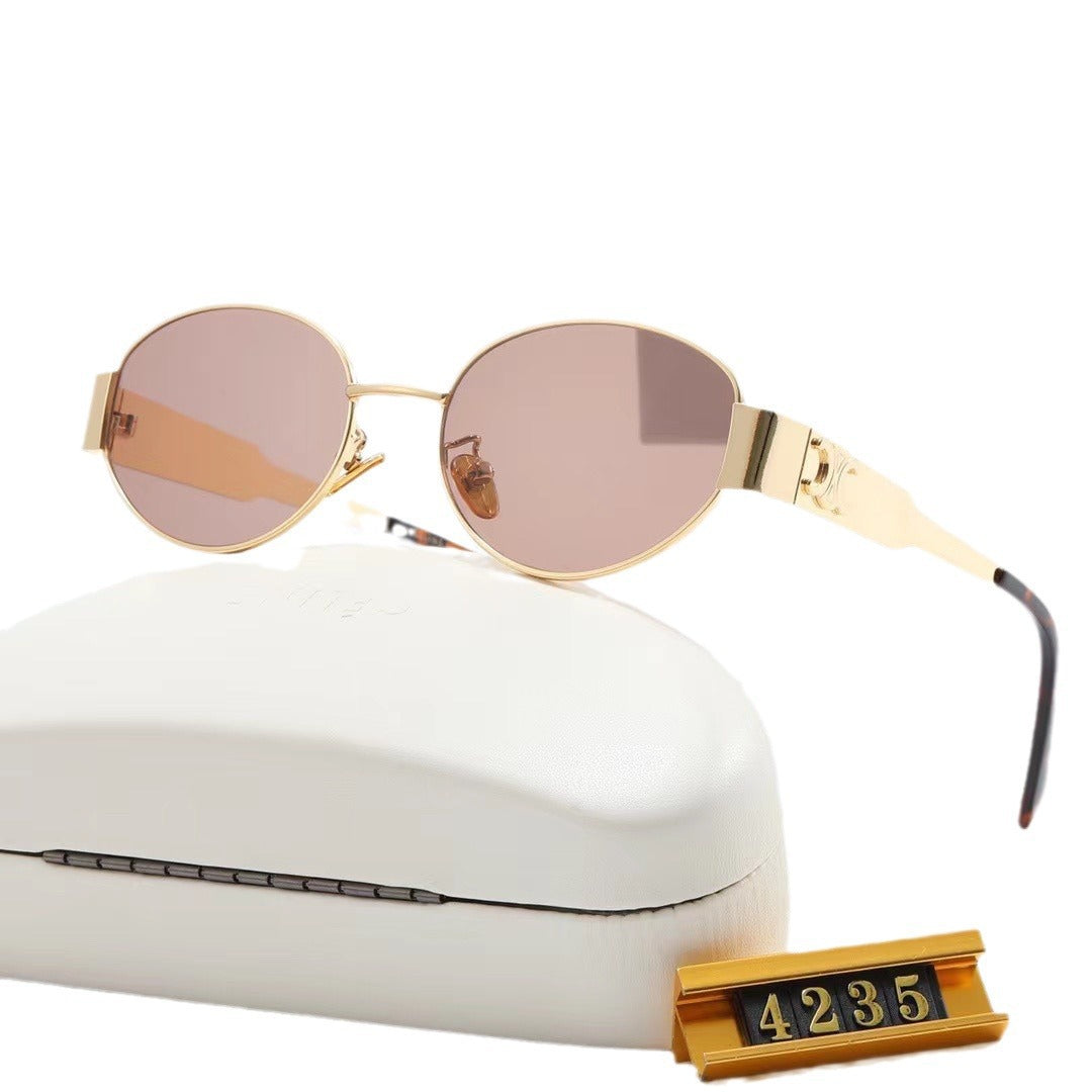 Dame eksklusiv ovalformet designer-solbrille Skanto