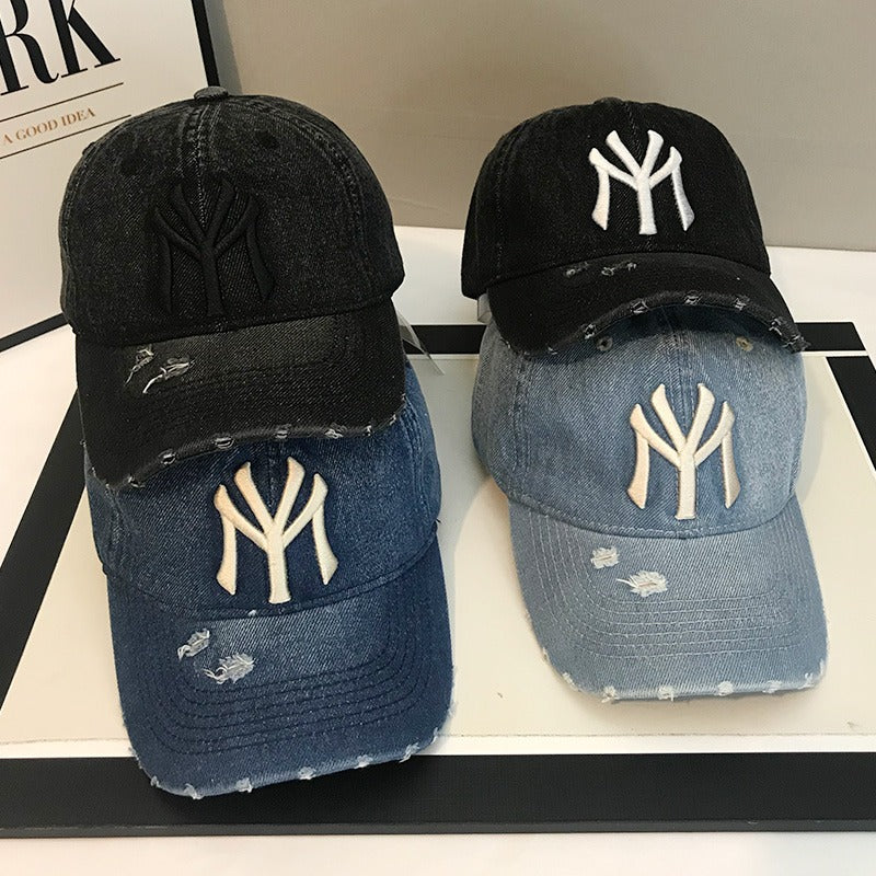 Herre's Slitt Denim Baseball Caps Skanto 1784188165